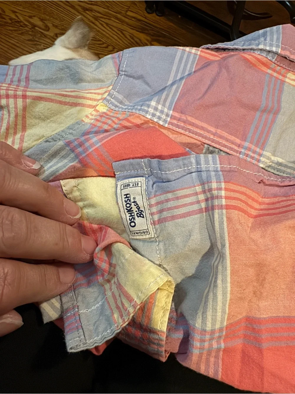 OshKosh B'gosh Pastel Plaid Short-Sleeve Button-Down Shirt